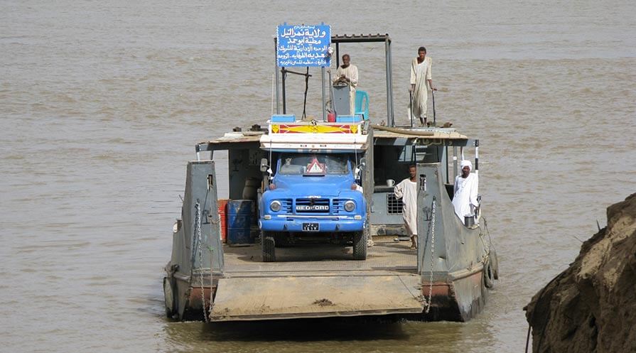 Crossing the Nile River.