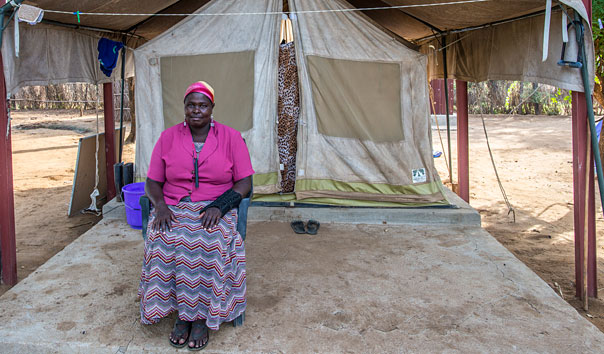 Lomong'o comforts one of her patients